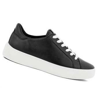 Women's Ecco Street Tray Sneakers Black | USA 260DFM